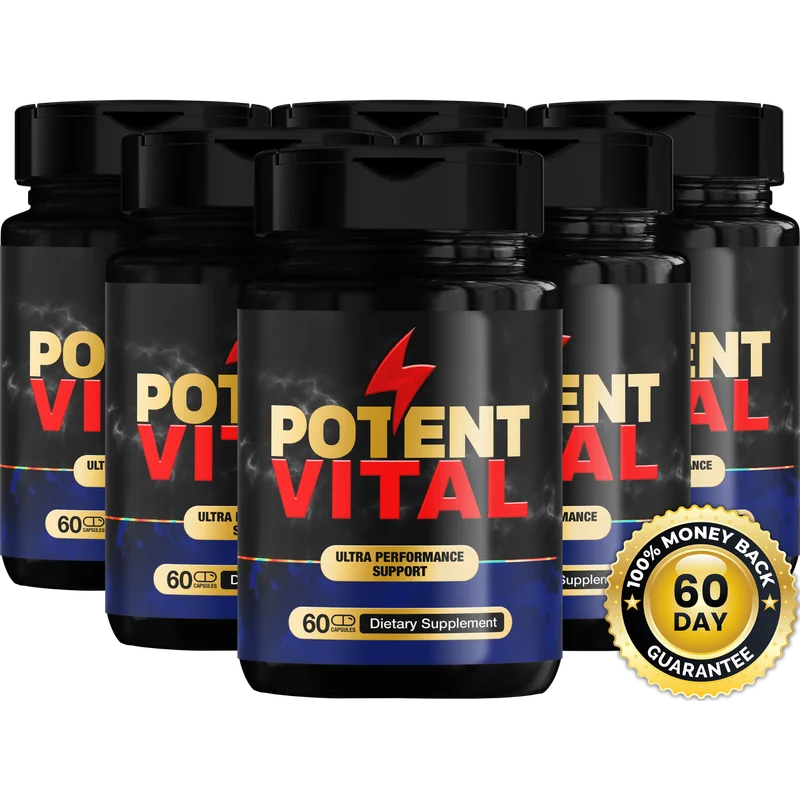 PotentVital Men's Wellness Supplement Bottle (6 Bottle / 180 Day Pack)